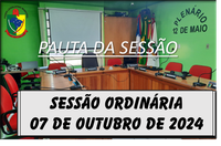  PAUTA DA SESSÃO ORDINÁRIA DO DIA 07 DE OUTUBRO DE 2024   